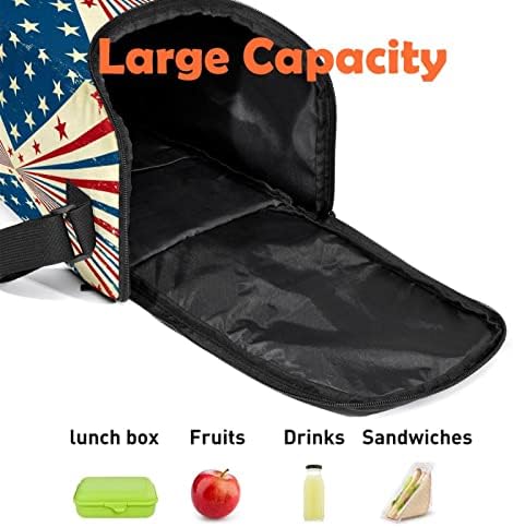 Дамски Чанта за обяд GUEROTKR, Кутия за Обяд за Мъже, Мъжки Кутия за Обяд, Американски Флаг