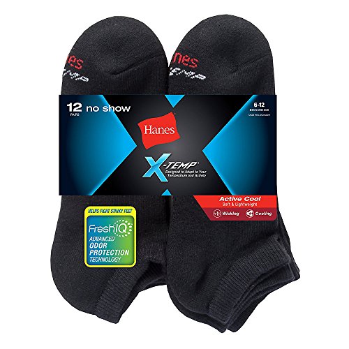 Мъжки чорапи Hanes FreshIQ X-Temp Active Cool No-Show, 12 броя в опаковка