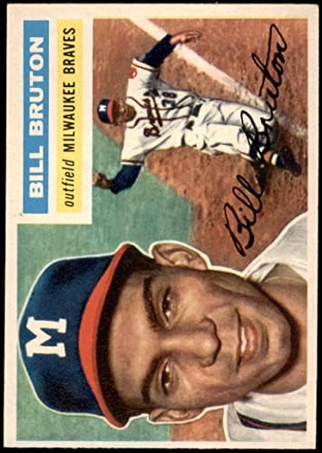 1956 Topps # 185 Били Брутон Милуоки Брейвз (Бейзболна картичка) EX/MT Braves