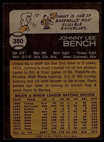 1973 Topps # 380 Джони Пейка Синсинати Редс (Бейзболна картичка) СПРАВЕДЛИВИ Червени
