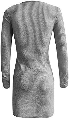 Женствена Рокля-пуловер с V-образно деколте, Вязаное Рокля В стил Хип с Дълъг ръкав с цип, Рокля-Макси пуловер с мирис на Хип