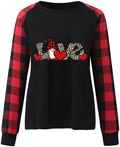 Риза за Свети Валентин за Момичета, Пуловер, Празнични Тениски, Пролетни Блузи с Дълъг Ръкав за Жени, Модни 2023