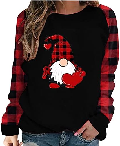 Риза за Свети Валентин за Момичета, Пуловер, Празнични Тениски, Пролетни Блузи с Дълъг Ръкав за Жени, Модни 2023