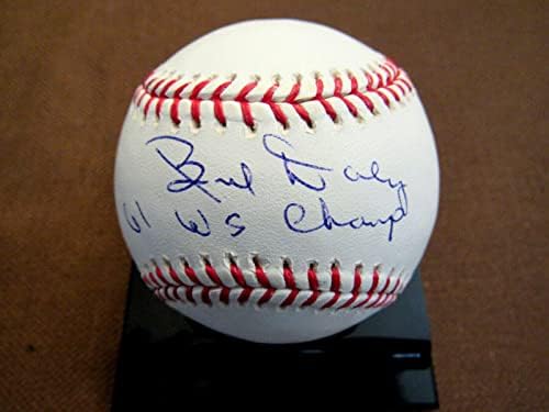 Bad Дейли Шампиони от 1961 г. Ню Йорк Янкис подписаха Авто Oml Baseball Jsa - Бейзболни топки с автографи