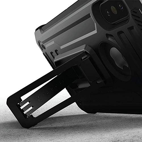 Здрав калъф Ghostek Iron Armor за iPhone Xs с Кобур на колана си и поставка за краката (черен)