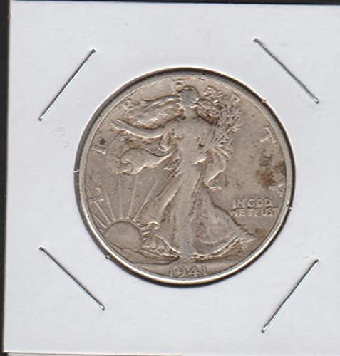 1941 D Liberty Walking (1916-1947) (90% сребро) Избор на полдоллара Малки детайли