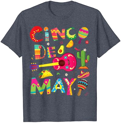 Синко де Майо, мъжки, дамски, детски забавна тениска Мексиканска фиеста 5 Де Майо
