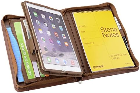 Калъф-за награда за iPad, Калъф-портфолио-Органайзер с Подвижен Държач за таблет за 10,5-инчов iPad Pro / Air 3, Кафяв