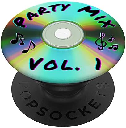 Party Mix Е 1 Cd-диск CD Ретро от 90-те PopSockets С възможност за смяна на PopGrip