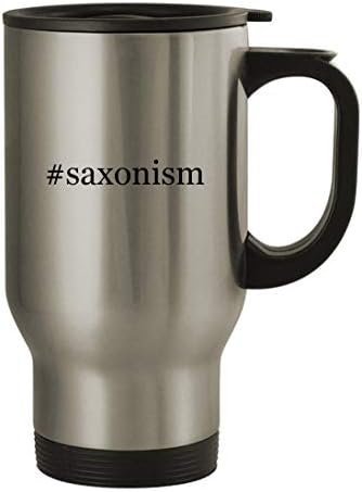 Подаръци дрънкулки #saxonism - Пътна Чаша от Неръждаема Стомана за 14 унция, Среброто