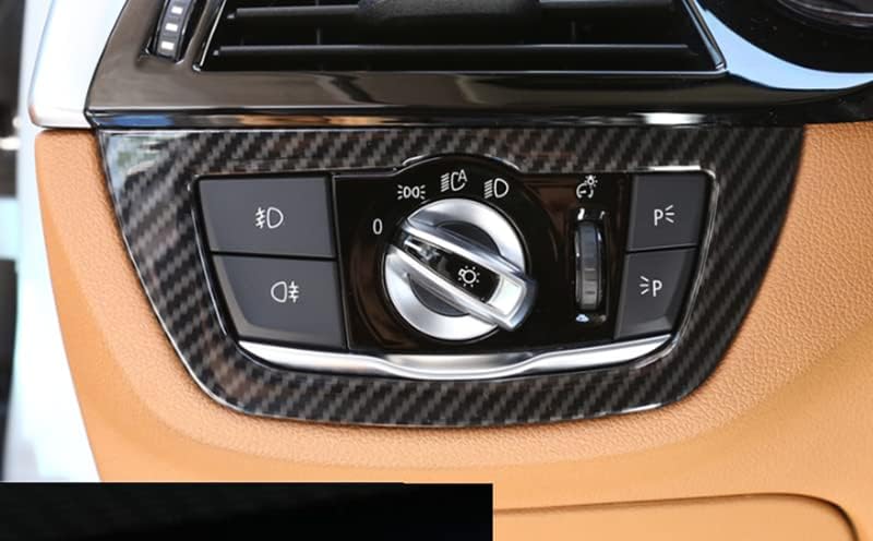 Eppar Нова Защитно покритие за управление на осветлението, която е съвместима с BMW серия 5 G30 2017-2022 520i 530i 530e 540i M550i (сребрист)
