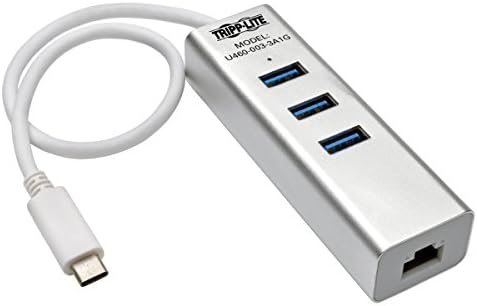 Преносим hub Трип Lite с 3 порта USB-C-USB-A порт, Gigabit Ethernet (GbE), RJ-45, USB 3.1 Gen 1 Type-C-Type-A, алуминий (U460-003-3A1G)