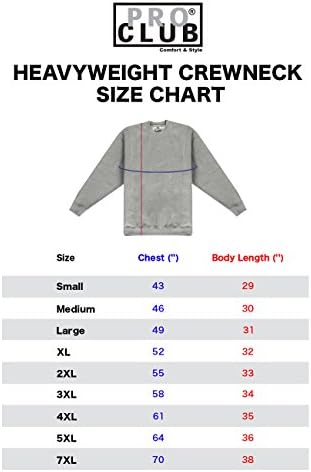 Мъжки hoody-Пуловер отвътре с кръгло деколте Pro Club в тежко тегло 13 грама