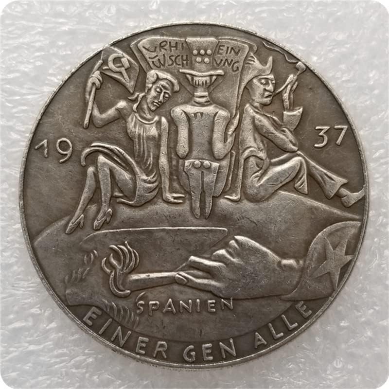 Старинни Занаяти 1937 Сребърен Долар Монета Скитник Монета #2728