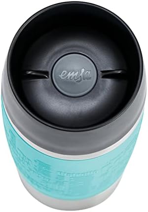 EMSA N20128 Пътна чаша Класическа Термоизолированная Чаша От Неръждаема стомана 0,36-литров 4 Часа Гореща 8 Часа в студена BPA Запечатани, Могат да се мият в миялна машина отвор за пиене 360 ° Жълт
