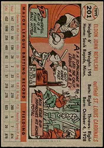 1956 Topps # 201 Реап Репульски Сейнт Луис Кардиналс (Бейзболна картичка) EX/MT Кардиналите