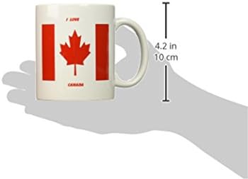 Керамична чаша 3dRose mug_51520_1 I Love Canada, 11 Грама