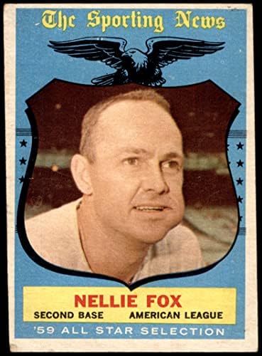 1959 е Първа ракетка на света № 556 Нели Фокс Чикаго Уайт Сокс (бейзболна картичка) срещу Уайт Сокс