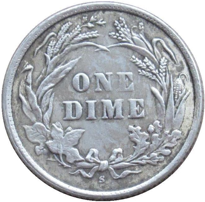 Американски Фризьор 10 Стотинки От 1906 Година, сребърно покритие Копие на Възпоменателни монети