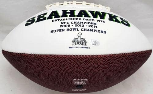 Футболна топка с автограф Шакила Грифин Seattle Seahawks (Размазанный) Холограма MCS 76519 - Футболни топки с автографи