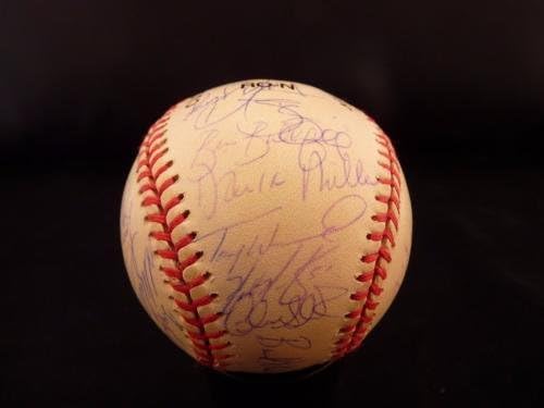 2000 Екип Дайъмъндбекс Подписа договор с x28 бейзболни клубове PSA ONL, Гарантиран Луис Гонсалесом - Бейзболни топки С автографи