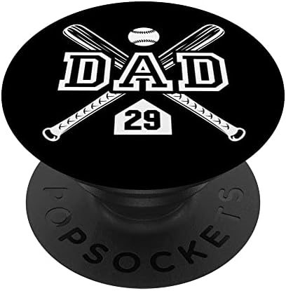 Татко Бейзбол Татко Софтбол #29 Джърси Най-Голям Фен на Любимите PopSockets С възможност за смяна на PopGrip