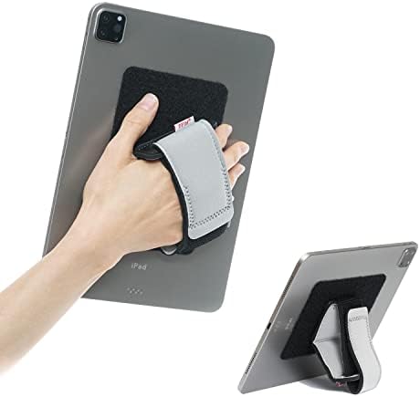Залепваща нашивка за прикрепване на каишка за ръка с подплата TFY - Подвижна стойка за смартфони, таблети със собствените си ръце - Съвместима с iPad 9-то поколение / Pro 12,9 инча / Mini 6 / Air 5 / Galaxy Tab / Kindle
