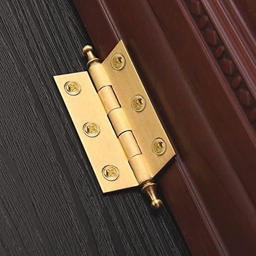CZDYUF 5 Бр Мат Месинг Декоративни Панти за вратите на гардероба Злато (Размер: 75 мм)