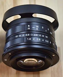 Обектив Hengyijia 35mm F1.8 Discover с ръчно фокусиране, Черна камера с затваряне на Fujifilm FX