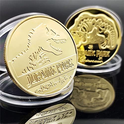 Американски Парк Възпоменателна Монета Динозавър Златна Монета Тиранозавър Рекс Rex Раптор Феята На Зъбките Златна Монета За Подарък Възпоменателна Монета