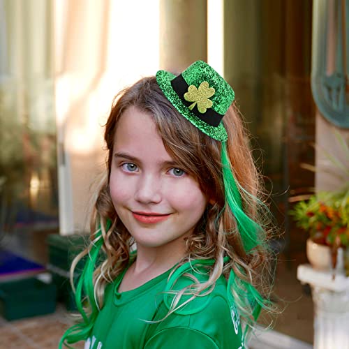 3 Чифта Зелени Заколок за коса на Деня на Св. Патрик, за Жени или Момичета - Щипки за коса във формата на Шапка с Трилистником, Празнични Аксесоари за коса с ирландска
