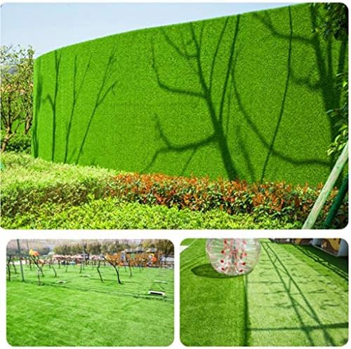 YNFNGXU Изкуствена трева, височина на власинките 15 мм, подходяща за домашни кучета, Украса на вътрешния пейзаж на открито (1 м х 2 м) (Цвят: зелен, размер: 2x6,5 м)