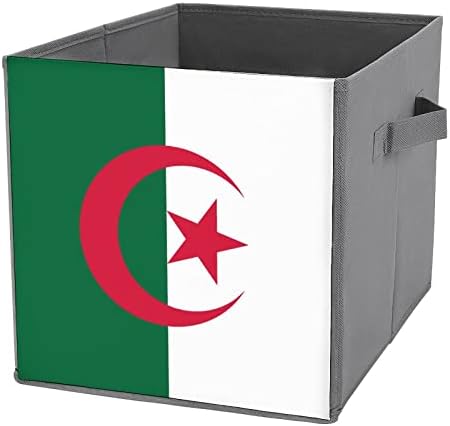 Флаг на Алжир Големи кубчета, Кутии за съхранение Сгъваем платно кутия за съхранение на Гардероб Организаторите за рафтове
