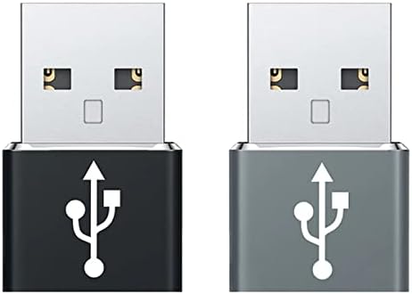 Бърз USB адаптер-C за свързване към USB-порт, който е съвместим с вашия HTC U11 Plus за зарядни устройства, синхронизация, OTG-устройства, като клавиатура, мишка, Zip, геймпад, pd (2 опаковки)
