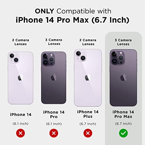 Калъф-Mate iPhone 14 Pro Max Case - Туинкъл Stardust [Защита от падане на 10 фута] [Съвместимост с безжична зареждане] Луксозен калъф с красиви пайети за iPhone 14 Pro Max 6.7 , Защита от надраскване, Удар