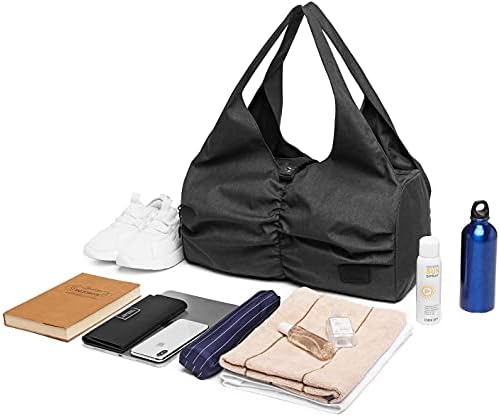 Пътна спортна чанта за йога за жени, За носене Тренировъчно оборудване, козметика и аксесоари, Отделение за обувки и джобове за влажно и сухо съхранение