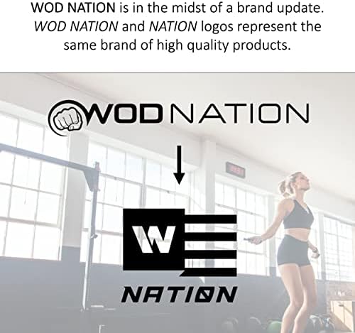 WOD Nation Тайна за китките Вдигане на тежести за мъже и жени - Набор от потребителите за вдигане на тежести на китката от 2-х потребителите за кроссфита и крос-треньор (12 или 18) + Включва чанта за носене
