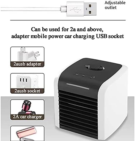 Мини-Климатик, Преносим Мини-хладен Въздух USB Малък Охладител на Въздуха Ice Crystal Малък Климатик, един изпарителен Охладител на Въздуха Вентилатор Стоящ за Стая Спалня часа Офис B