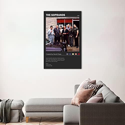 Плакат Семейство Сопрано, Плакат с Сериалом, Художествени Стенни Картини на Платно за Съвременния интериор, Щампи, Без Рамка, 12 инча x 18 инча, ШХВХД, Офис