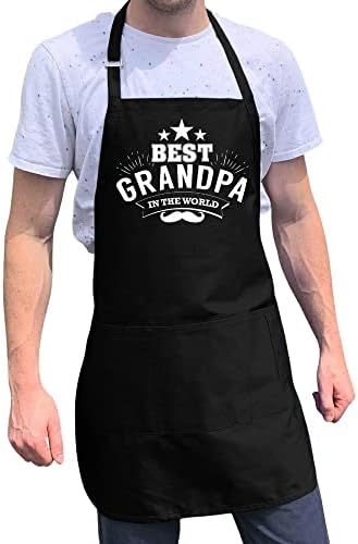 Престилки, най-Добрият Регулируема Престилка за Печене Grandpa BBQ за Мъже, Един Размер