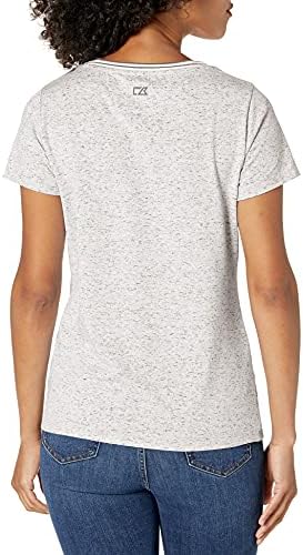 Женска тениска Кътър & Buck с къс ръкав Space Dye Предимство с кръгло деколте