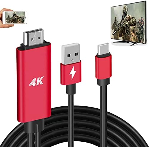 HDMI Адаптер USB Type C Кабел MHL 4K Видео Конвертор Кабел Съвместим Samsung Galaxy S20 S9 S10 S8 Забележка 20 10 LG G5 Q8 ThinQ V35 Android Телефон iMac, MacBook на огледалата за обратно виждане и за зареждане на монитора