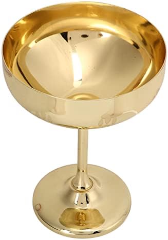 Метална чаша за шампанско Okuyonic, декоративен чаша за червено вино бар (позлатени чаша за пшенични помощ)