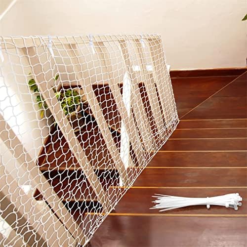 Защитна Мрежа за Ръкохватки, Защитна Мрежа за парапет на стълби за защита на децата, Защитна Мрежа за Ограда на стълбата на балкона за домашни любимци, за Падане на играчки за Кучета и котки (Размер: 5 м x 5 метра (16