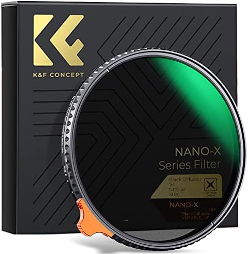K& F Concept 67 мм Черен Диффузионный филтър с ефект на 1/4 и променливи ND2-ND32 ND филтър 2-в-1 за обектива на камерата с 28 многослойными покрития (серия Nano-X)