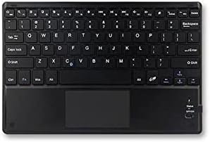Клавиатура BoxWave е Съвместима с Osom OV1 (Клавиатура от BoxWave) - Bluetooth клавиатура SlimKeys с трекпадом, Преносима клавиатура с трекпадом за Osom OV1 - Jet Black