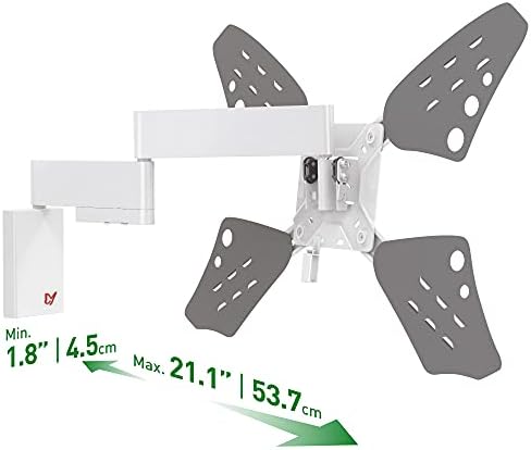 Монтиране на стена за телевизор Barkan Long White, 32-70-инчов скоба за плосък/изогнутого на екрана с пълно движение - 4 на движение, побира до £ 88, много нисък профил, подходящ ?