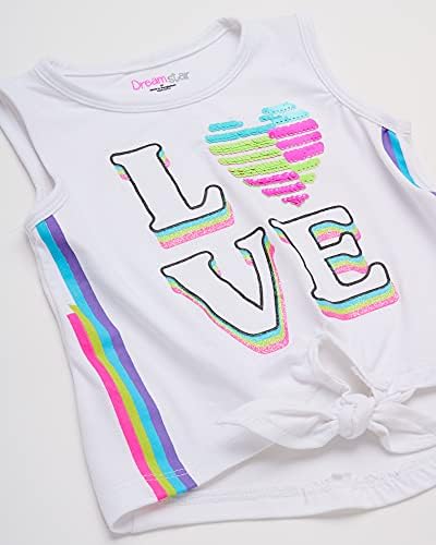 Кратък комплект от 4 дисциплини за момичета Dreamstar - Супер Мека тениска / Риза и велосипедни шорти (за деца / Момичета)