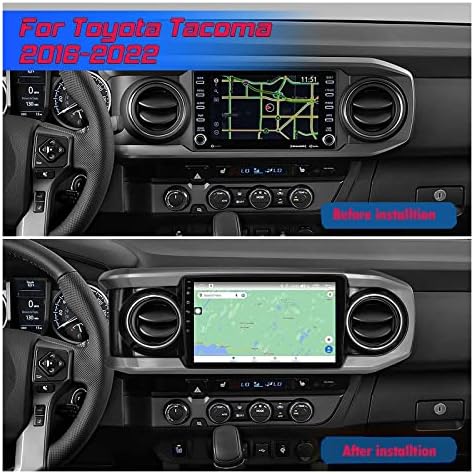 Автомагнитола CarPlay за Toyota Tacoma -2022, 10-инчов главното устройство със сензорен екран, Android 2k, жичен автоматична навигация Andriod Bluetooth, GPS, 4 + 64G