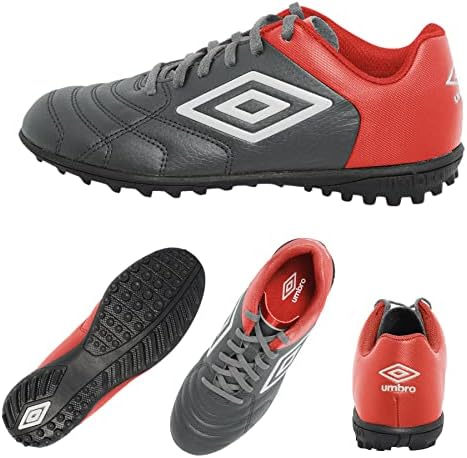 Футболни обувки Umbro Boy ' s Classico XI TF Jr. За момчетата, Оръжеен Метал / Бяло / Червено, Момче на 13 години